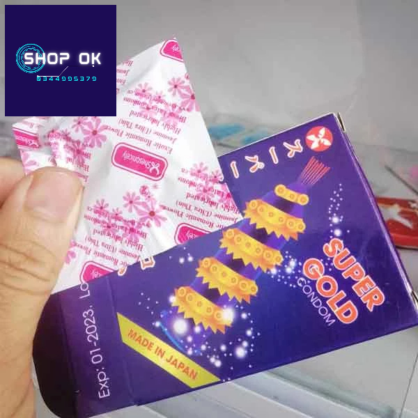 Bao cao su siêu gai bi râu Super Gold - Hàng Nhật