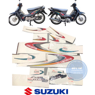 Bộ tem viva 110 xanh nhớt tem xoáy suzuki chính hãng việt nam
