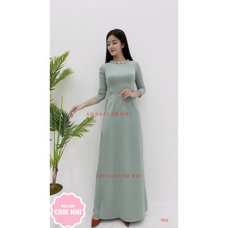 Áo dài nữ đẹp, Áo dài trơn đính cúc đẹp Mã A20