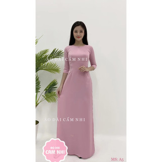 Áo dài nữ đẹp, Áo dài hồng dâu trơn Mã A5