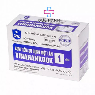 Bơm tiêm sử dụng 1 lần Vinahankook 1ml/3ml/5ml/10ml/20ml/50ml