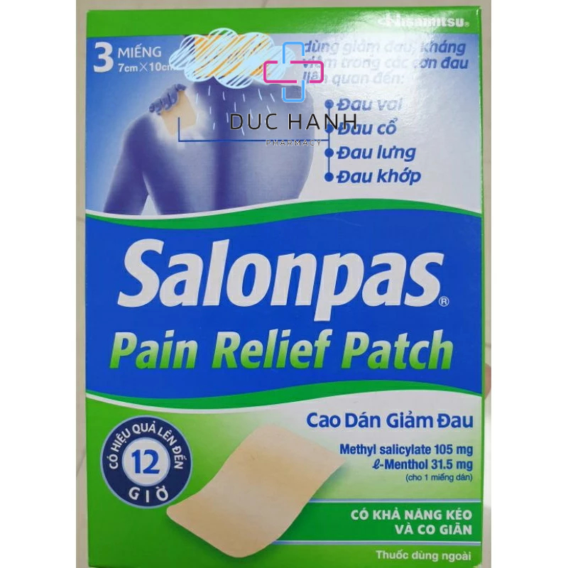 HỘP 3 MIẾNG SALONPAS PAIN RELIEF PATCH