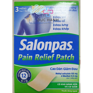 Hộp 3 miếng salonpas pain relief patch
