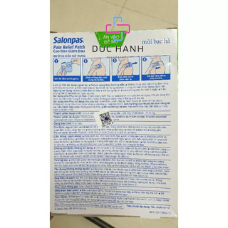 HỘP 3 MIẾNG SALONPAS PAIN RELIEF PATCH