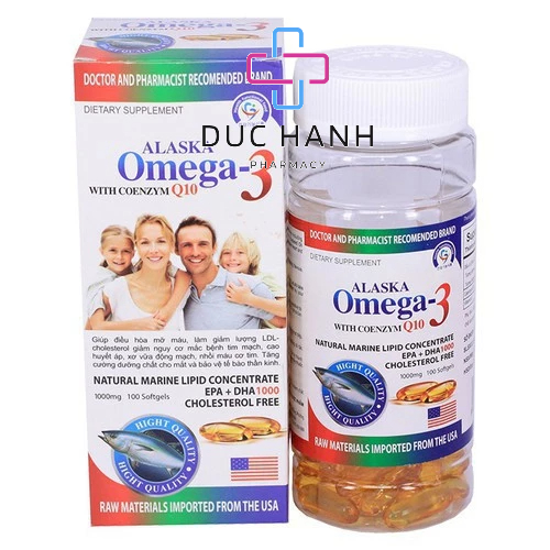 Dầu cá ALASKA Omega -3 bổ não, sáng mắt, tốt cho tim mạch