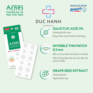 Miếng dán mụn Acnes Clear Patch H24 miếng