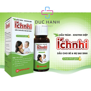 Dầu tràm - khuynh diệp Ích Nhi 30ml Giúp làm ấm, phòng ngừa cảm lạnh, nhiễm lạnh, trúng gió, giảm hắt hơi, sổ mũi