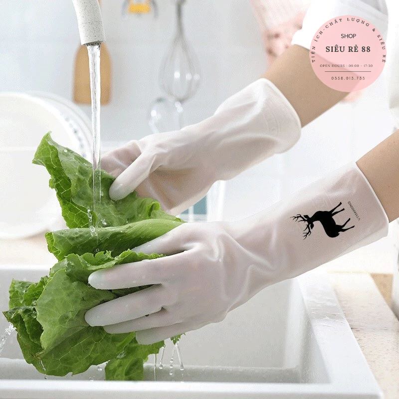 Găng tay cao su siêu dai rửa bát, rửa chén, giặt giũ, không mùi hôi giữ an oàn cho đôi tay 2397 Siêu Rẻ 88