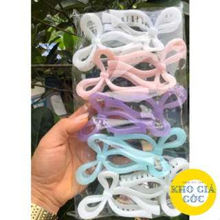 Set 10 Cặp tóc HÌNH NƠ cao cấp nhựa bóng KHO GIÁ GỐC