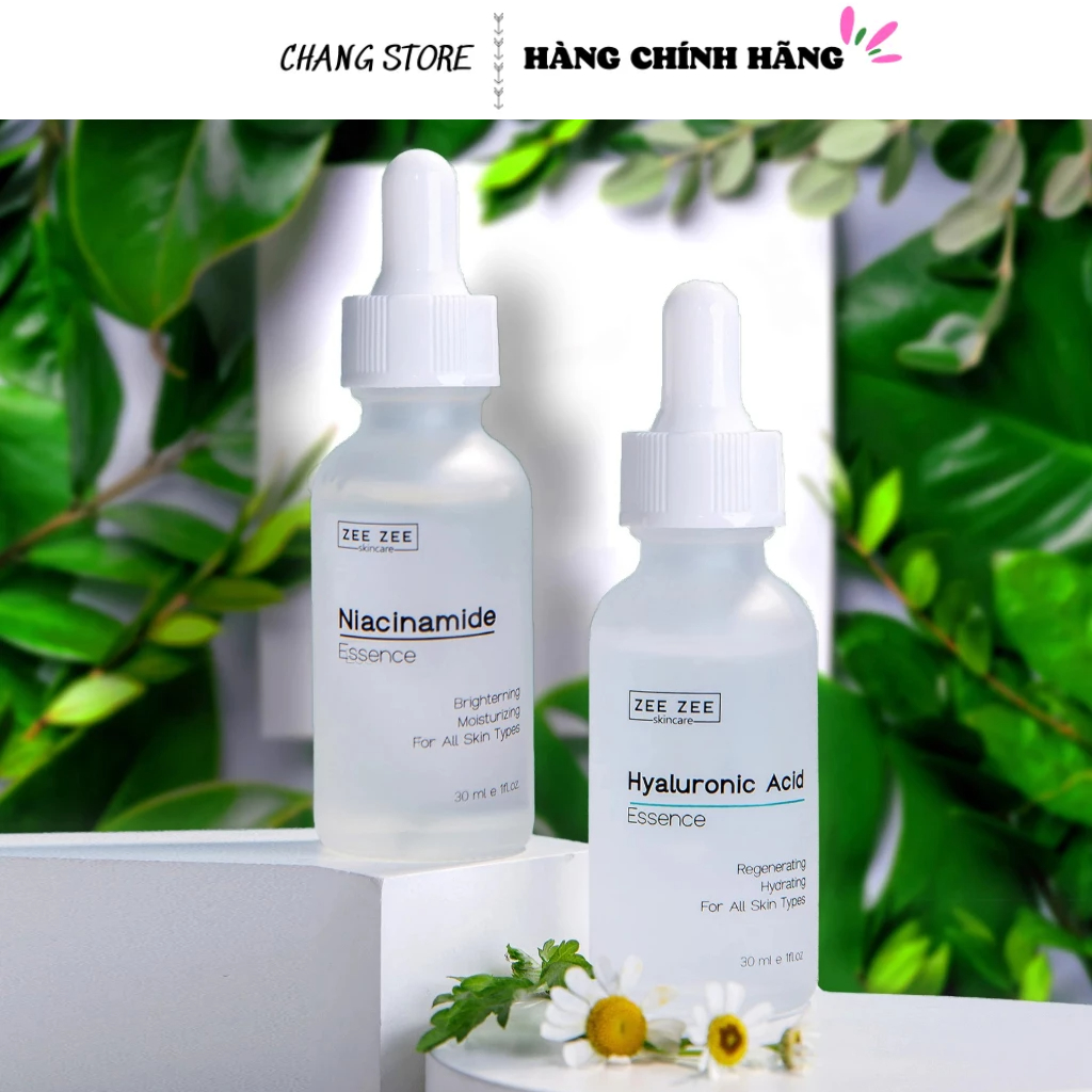 Bộ đôi serum dưỡng sáng trẻ hóa phục hồi da Niacinamide & Hyaluronic Acid Essence nhà ZEE ZEE -CHANGSTORE skincare