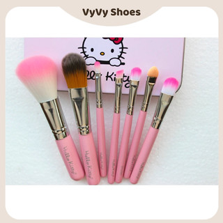 Set cọ trang điểm phong cách dễ thương, bộ cọ trang điểm 7 chiếc, cọ má hồng, cọ phấn mắt