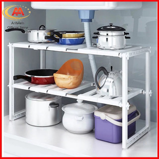 Kệ gầm bếp AnhAnh 2 tầng tích kiệp không gian bếp. để xong nồi đa năng