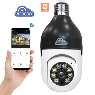 Camera ip wifi vitacam bc1080 xài đui bóng đèn 8 led xoay 360 độ hd1080p