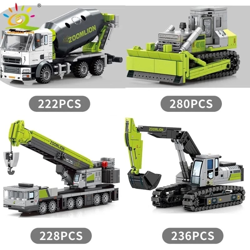 Đồ chơi xếp hình lego xe công trình xây dựng cho trẻ 6 tuổi gửi ngẫu nhiên
