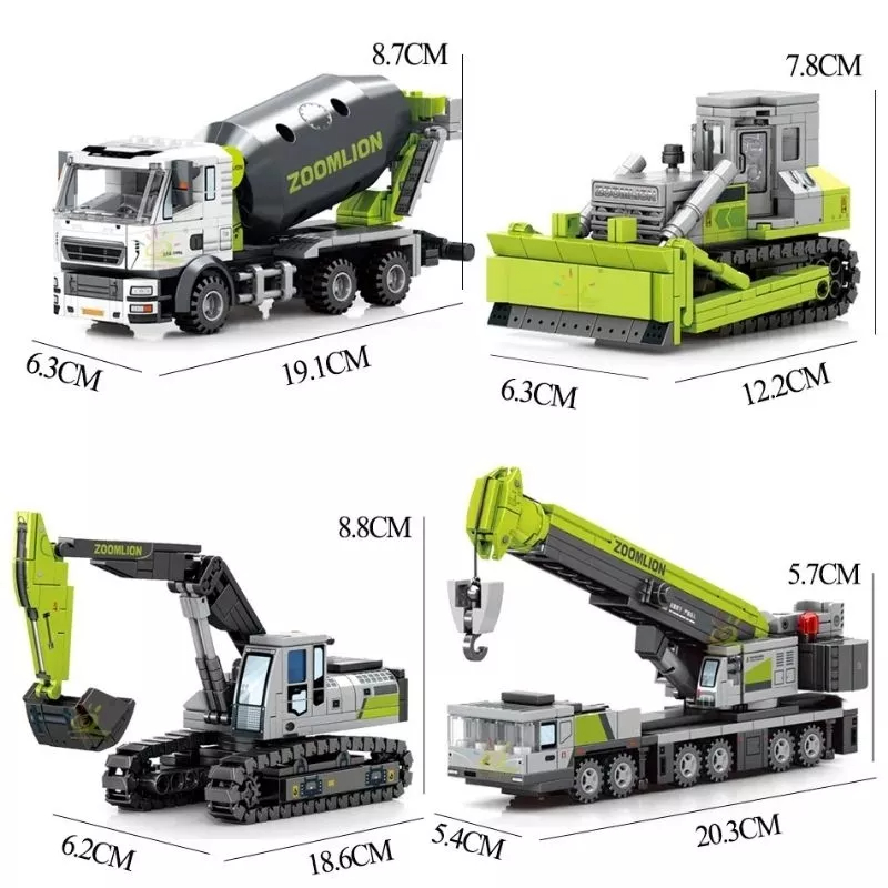 Đồ chơi xếp hình lego xe công trình xây dựng cho trẻ 6 tuổi gửi ngẫu nhiên