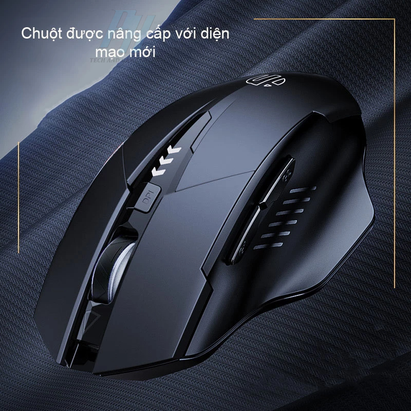 Chuột không dây silent mouse Inphic PM6 kết nối USB Wireless 2.4G, Bluetooth chơi game + Lót chuột