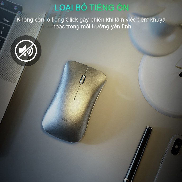 Chuột Không Dây Bluetooth INPHIC PM9 Có Thể Sạc Lại Bấm Im Lặng Silent Dùng Cho Máy Tính PC Laptop Mac - Hàng Chính Hãng