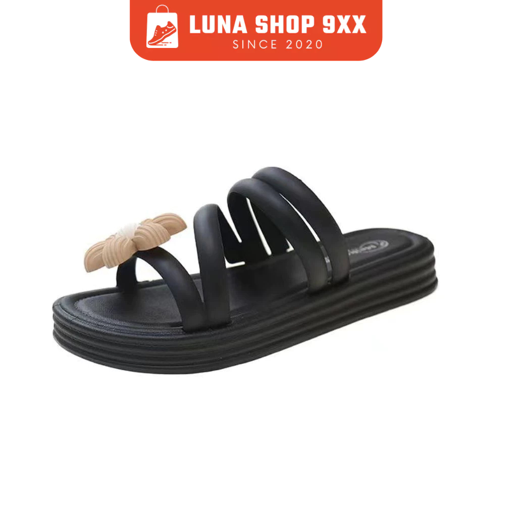 Dép Nữ Quai Dây Gắn Hoa Chịu Nước, Siêu Êm , Dép Sandal Đơn Giản MS628