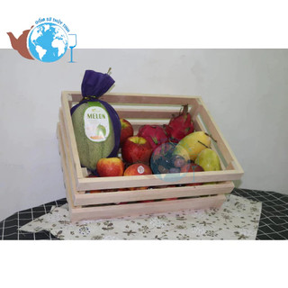 Giỏ gỗ đựng trái cây / Khay gỗ đựng trái cây, khay gỗ đựng quà / giỏ gỗ đựng quà nhiều kích thước