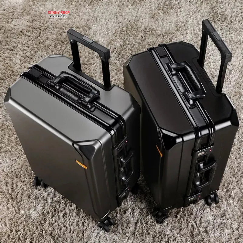 Vali du lịch, vali khóa sập du lịch USB Nội Địa Trung, khung nhôm nhựa ABS siêu bền,  - Kích thước 20, 24 inch