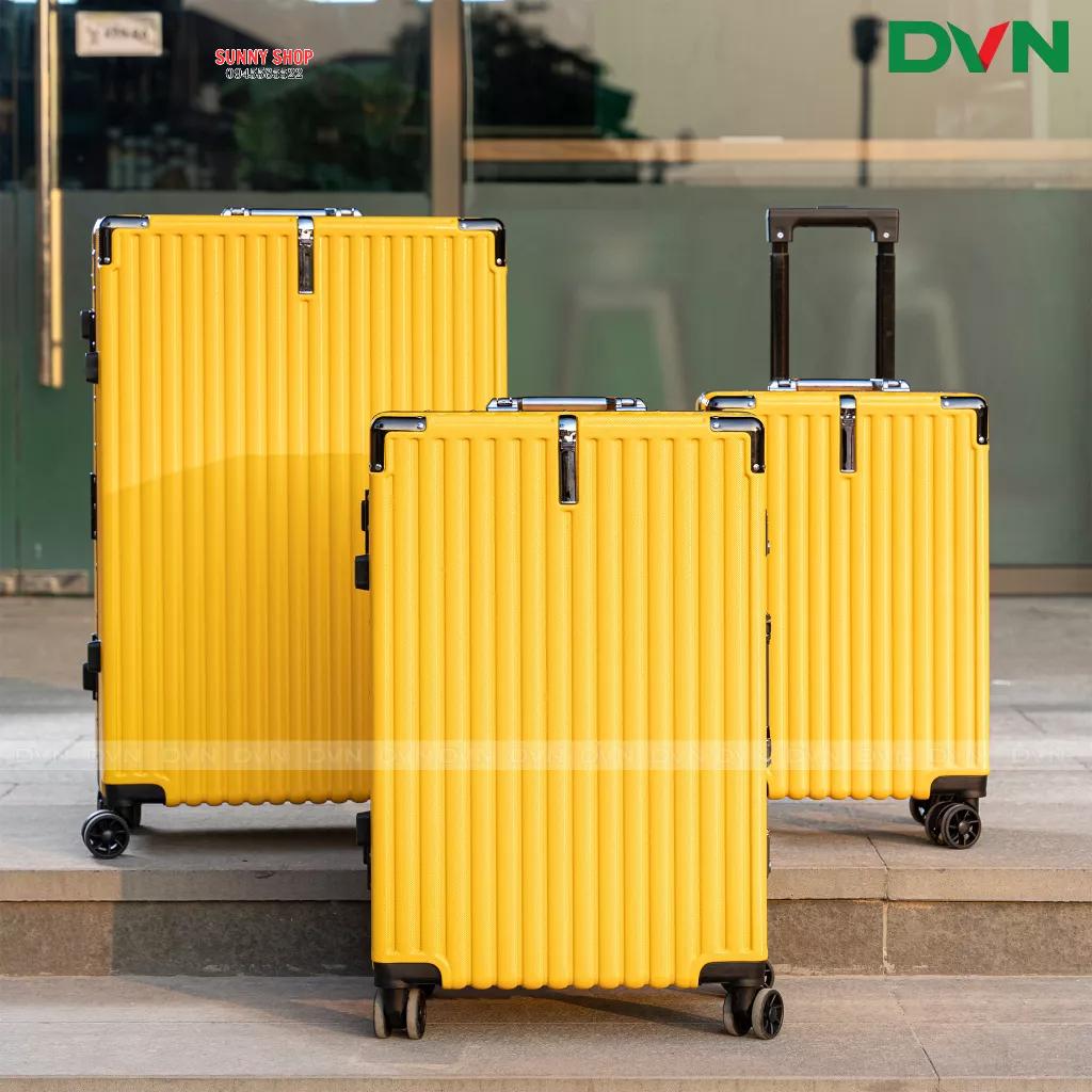 Vali khung nhôm khóa sập mẫu mới, vali size 20, size 24, size 28 nhám chống xước