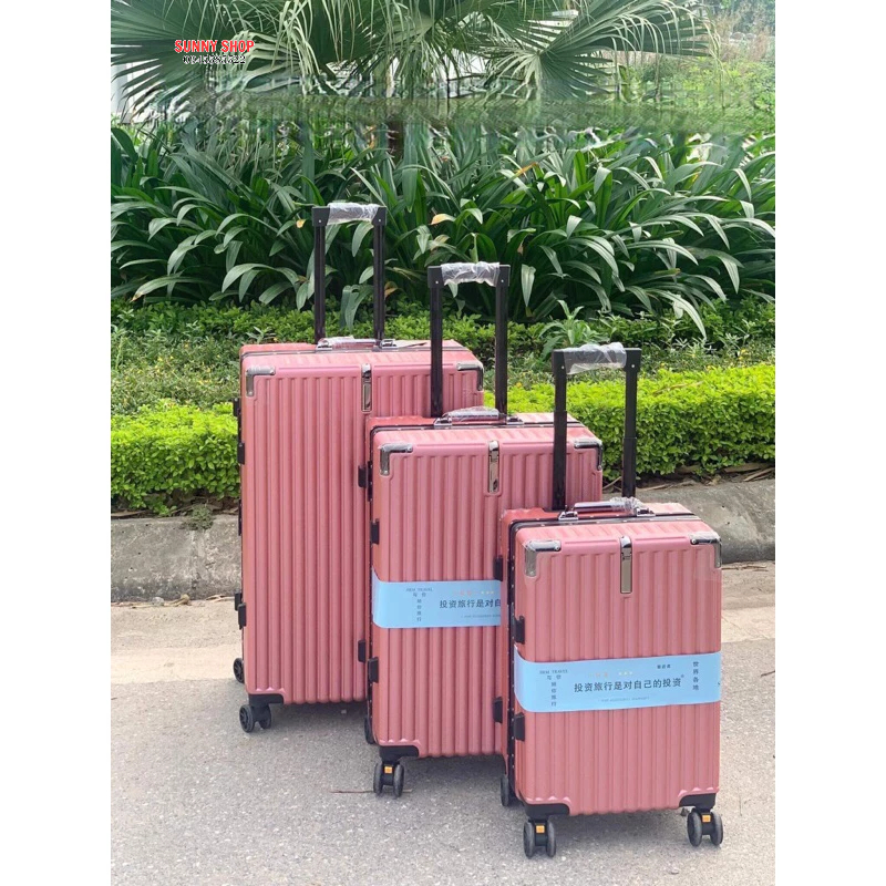 Vali khung nhôm khóa sập mẫu mới, vali size 20, size 24, size 28 nhám chống xước