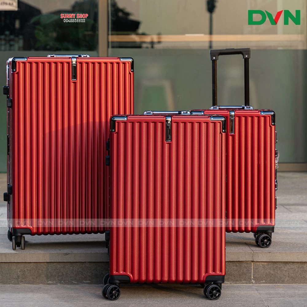 Vali khung nhôm khóa sập mẫu mới, vali size 20, size 24, size 28 nhám chống xước