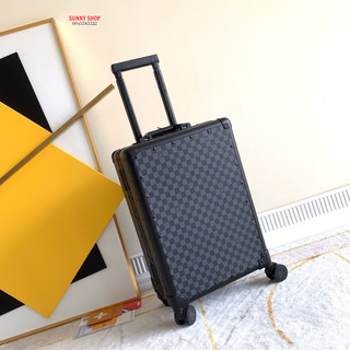 Vali thương hiệu, Vali du lịch Quảng Châu,Lv Louis Vuitton màu đen kẻ ô siêu đẹp size 20 xách tay + size 24 cao cấp