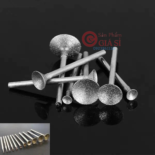 Bộ 15 Mũi mài khắc đầu kim cương hình loa ❤️freeship❤️