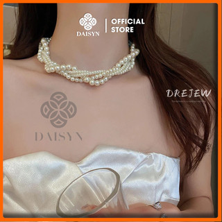    DAISYN   N763 dây chuyền ngọc trai nhân tạo dây chuyền xinh xắn 4 sợi 