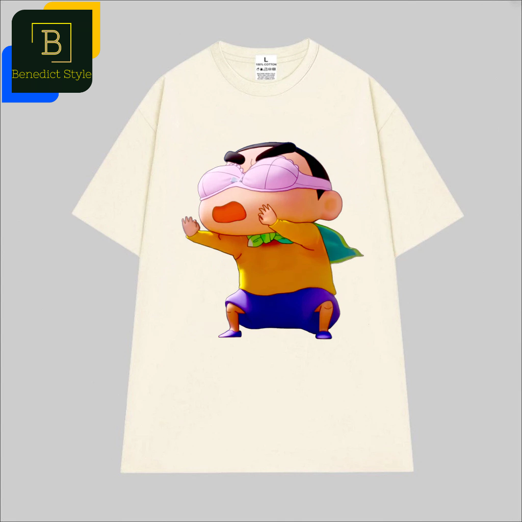 Cao cấp - Áo thun oversize bé Shin Siêu Năng Lực cậu bé bút chì hài hước Shin Chan BND331