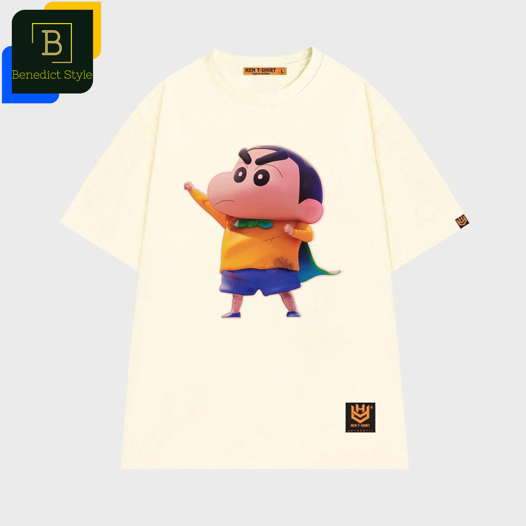 Áo thun unisex bé Shin Siêu Năng Lực cậu bé bút chì vui nhộn Shin Chan áo phông nam nữ BND337