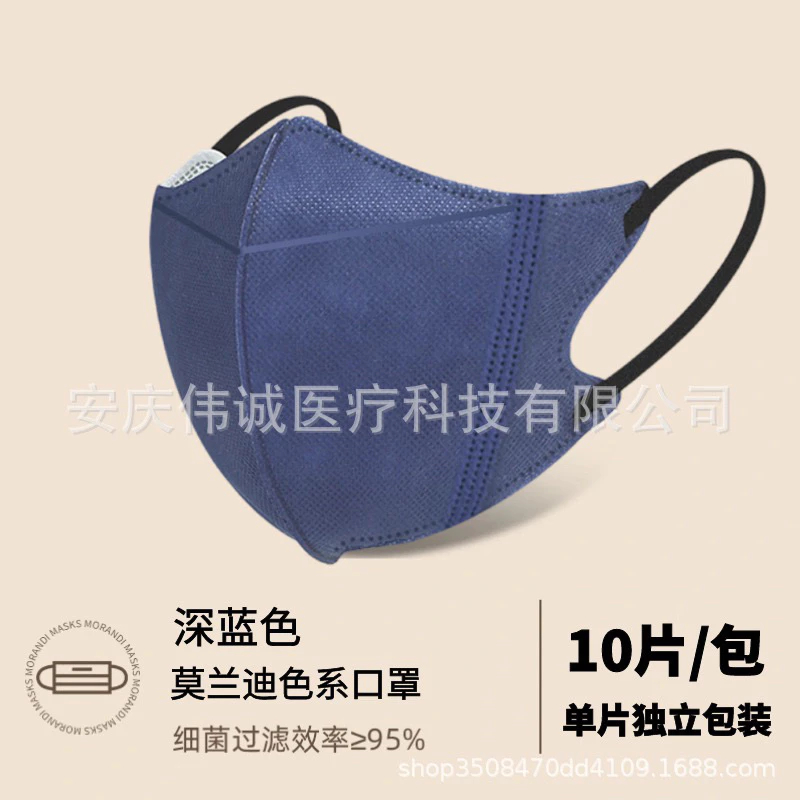 50 chiếc khẩu trang 3D màu hot trend,không xù lông,không đau tai