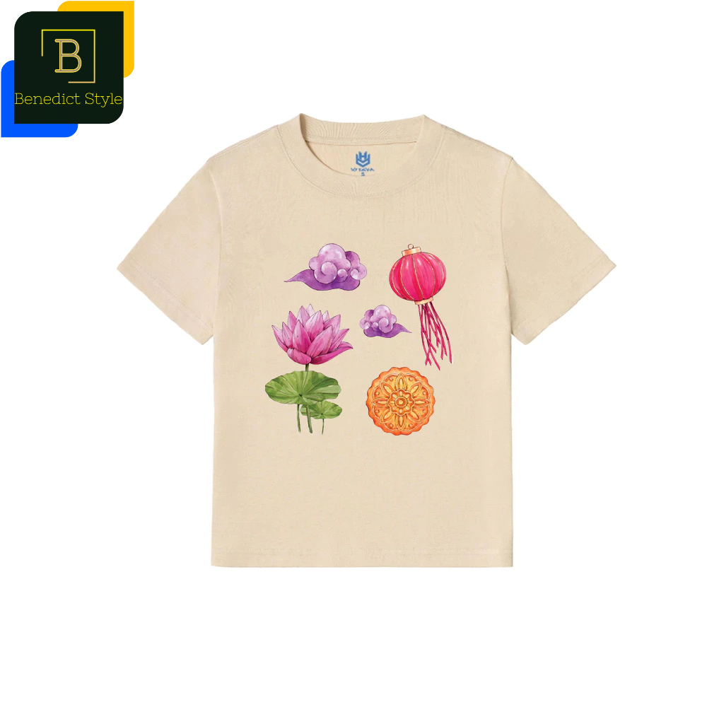 Áo thun Baby Tee hình lồng đèn hoa Sen bánh Trung Thu áng mây Mid Autumn festival shirt BND260
