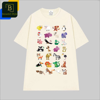 Cao cấp - Áo thun oversize hình 28 bé động vật baby animal áo thun unisex BND222