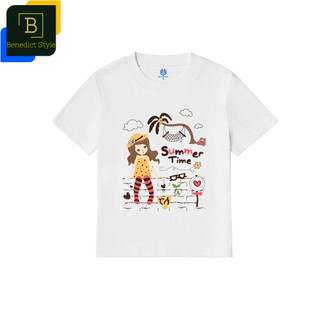 Áo thun Baby Tee in hình cô gái đội nón trên bãi biển mùa hè Summer time BND165