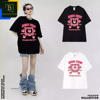 Cao cấp - Áo thun tay lỡ unisex nam nữ oversize in hình gấu dâu Lotso nhiều họa tiết dễ thương