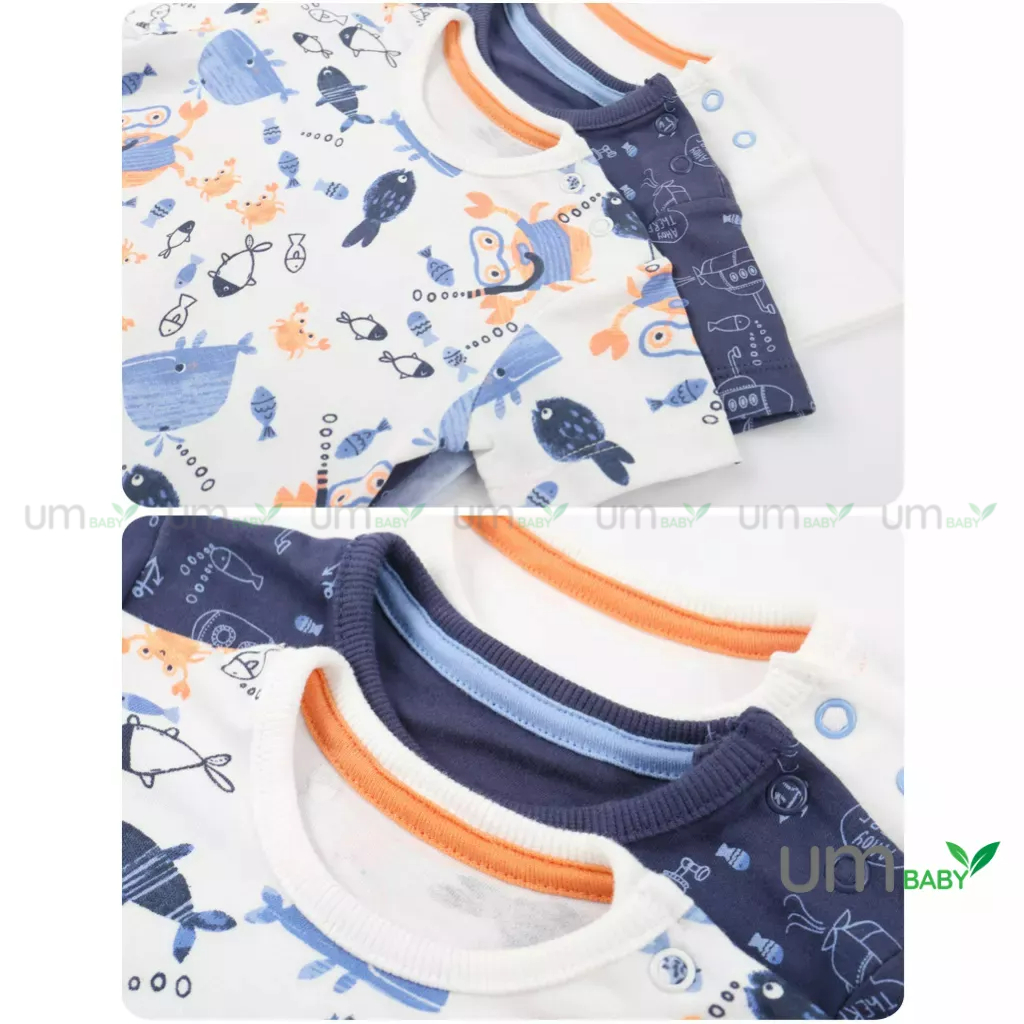 Romper cho bé trai sơ sinh 0-12m GEORGE ngắn tay Body đùi newborn xuất dư cho bé Áo liền quần mùa hè cho bé trai