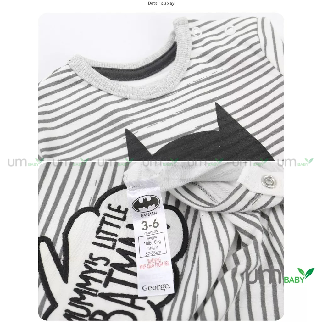 Romper cho bé trai sơ sinh 0-6m GEORGE ngắn tay Body đùi mùa hè newborn xuất dư cho bé Áo liền quần bé trai