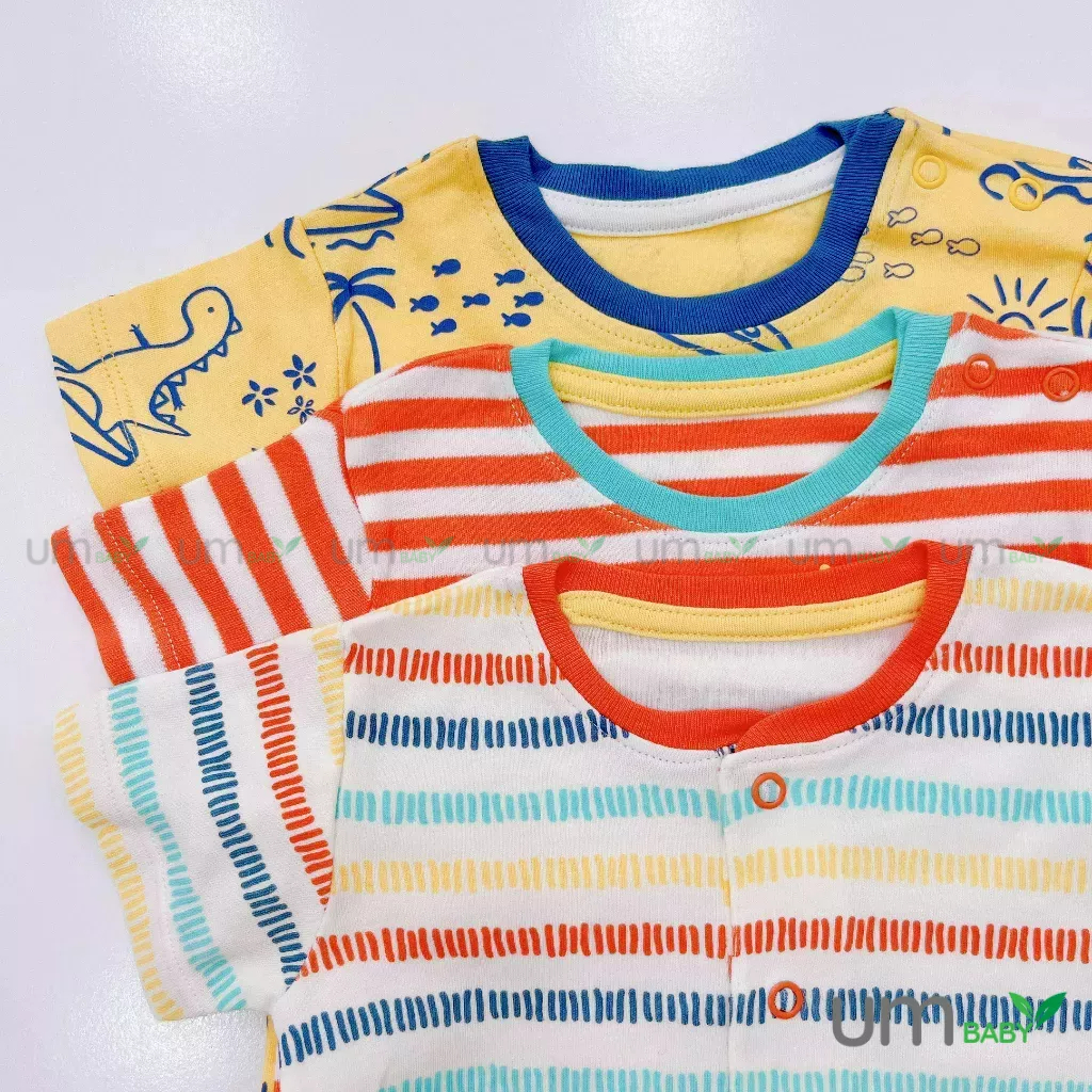 Áo liền quần bé trai body đùi romper sơ sinh GEORGE 3-6 tháng xuất dư
