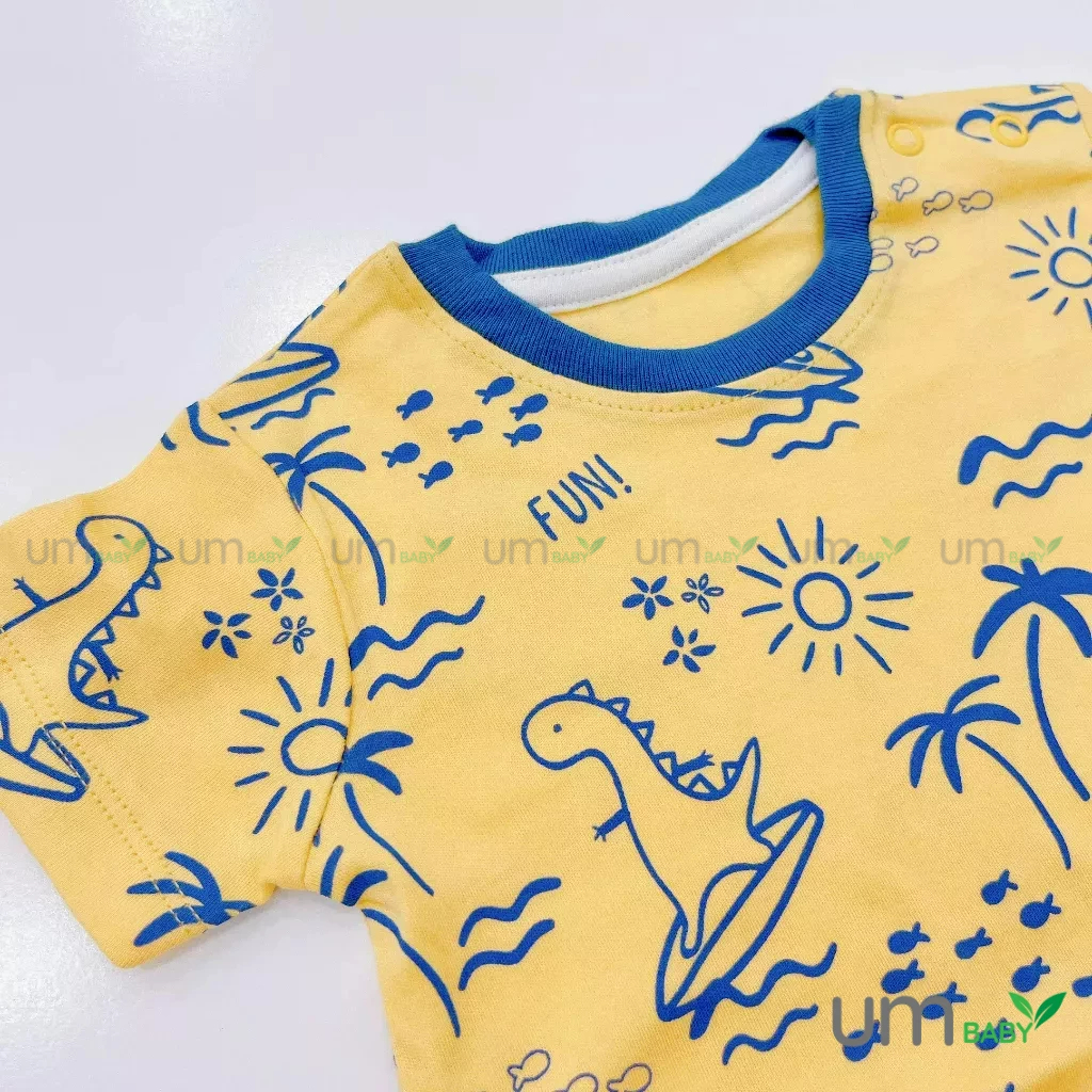 Áo liền quần bé trai body đùi romper sơ sinh GEORGE 3-6 tháng xuất dư