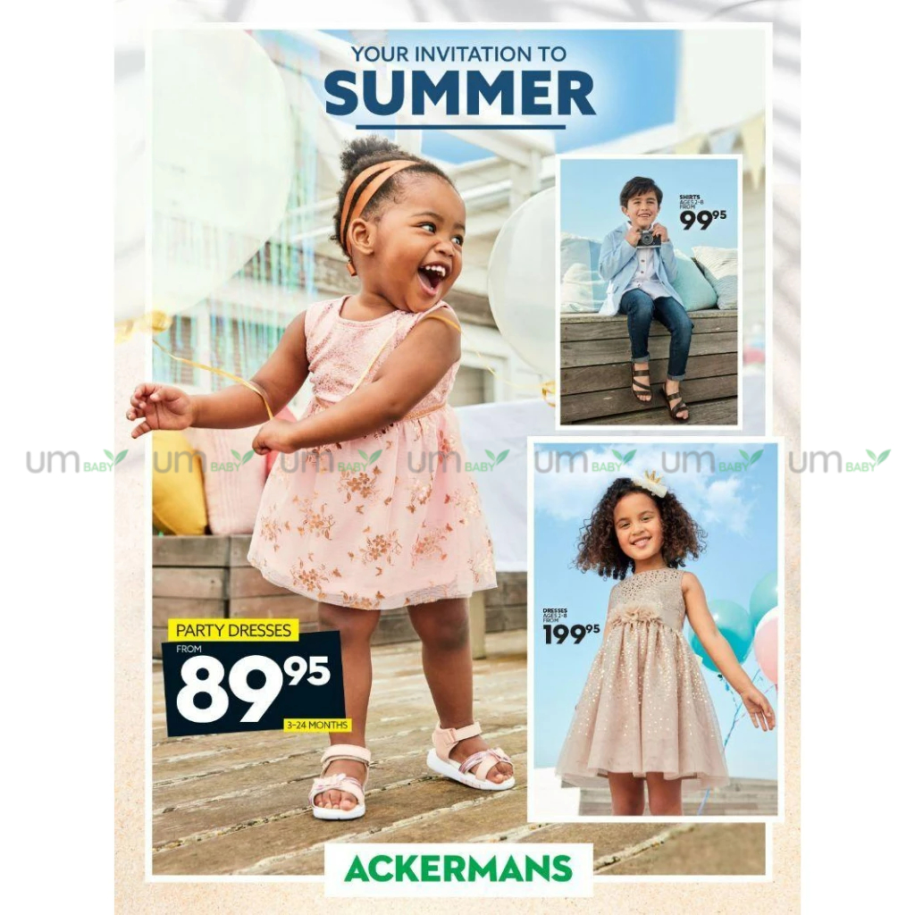 Váy bé gái 12-24 tháng ACKERMANS váy đầm thôi nôi cho bé màu hồng trắng xuất dư