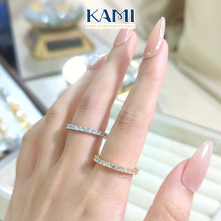 Nhẫn full xoàn gắn đá 2 ly siêu sáng Kami trang sức cao cấp