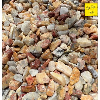 100g Vụn đá Crazy Lace Agate - Đá cười/ đá hạnh phúc tự nhiên
