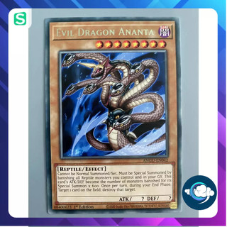 Thẻ bài yugioh! - angu-en042; evil dragon ananta - rare reprint