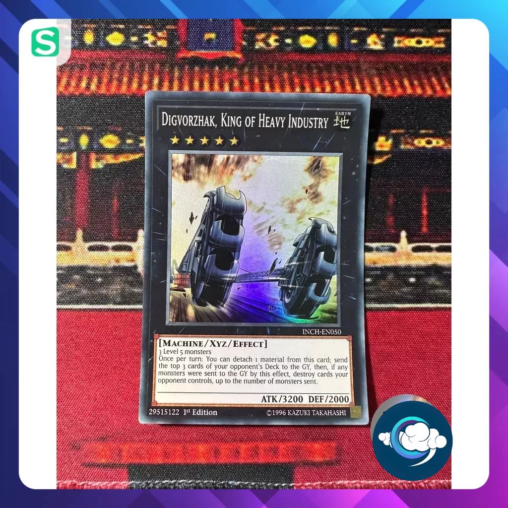 Thẻ bài YugiOh (UK) -  INCH-EN050; Digvorzhak, King of Heavy Industry; Super Rare