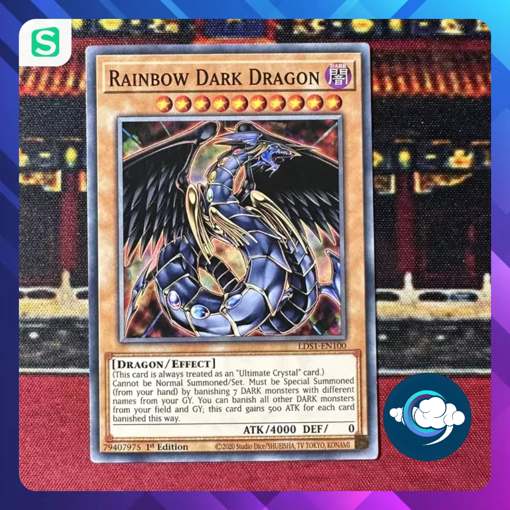 Thẻ bài YugiOh! (UK) - LDS1-EN100; Rainbow Dark Dragon