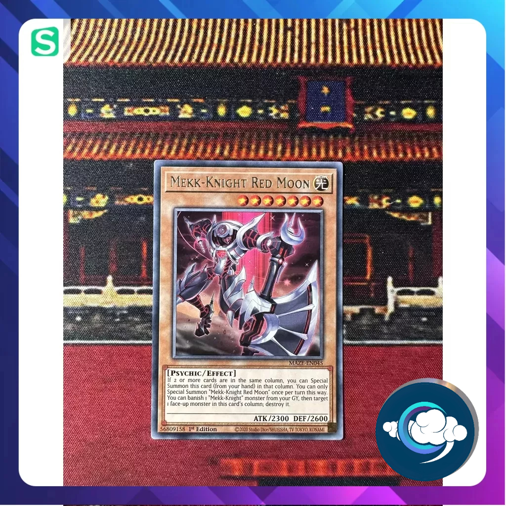 Thẻ bài YugiOh! (UK) - MAZE-EN045; Mekk-Knight Red Moon; Rare