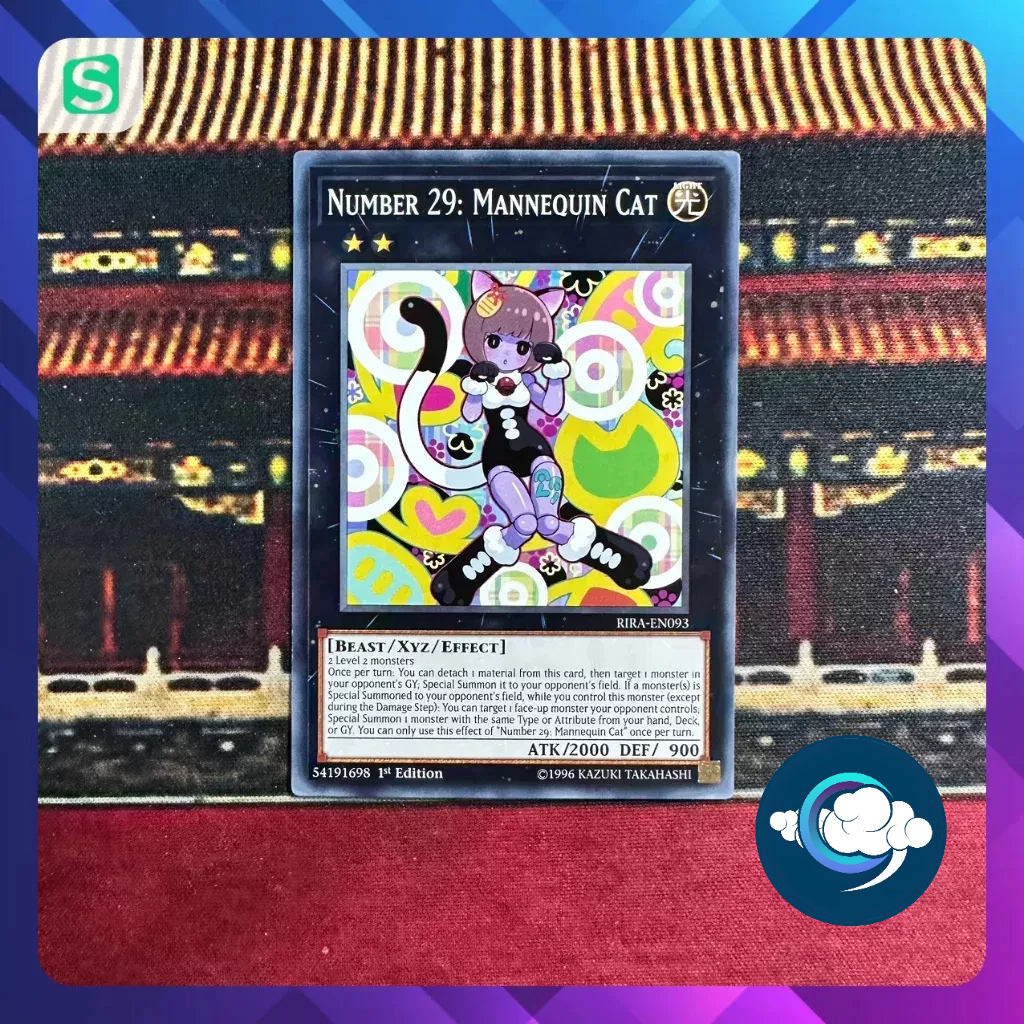Thẻ bài YugiOh! (UK) - RIRA-EN093; Number 29: Mannequin Cat; Common