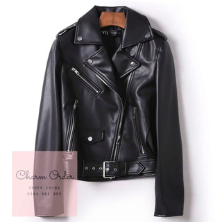 [Sale sập sàn] [Sẵn hàng màu đen Đủ Size ] Áo da zara xuất khẩu - Video/ ảnh thật hàng về